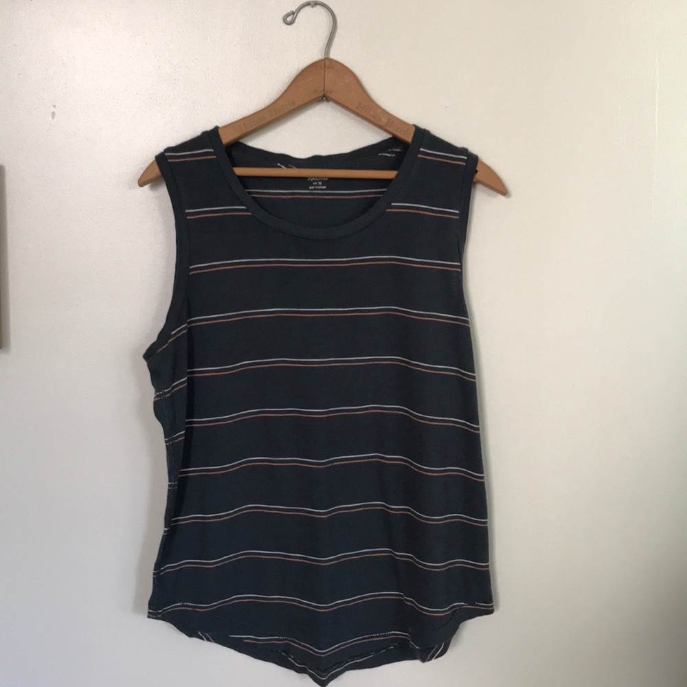 Madewell striped muscle tank